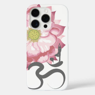 Coques iPhone 16 Pro Lotus Rose Yoga Fleur et Calligraphie Zen Om Aum