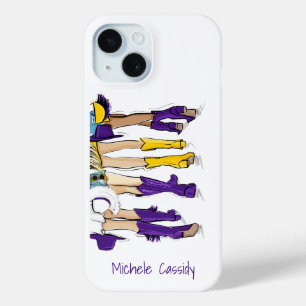 Coque Case-Mate iPhone Louisiana Dames Mode Cowboy Boot violet jaune