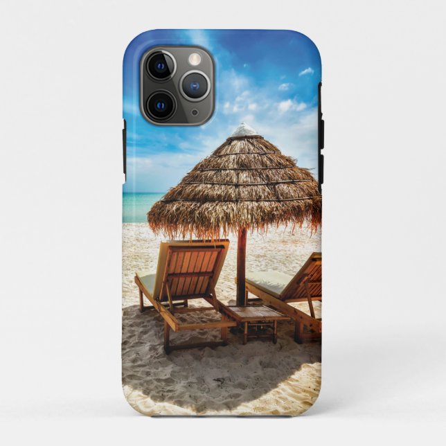 Coques Case-Mate iPhone Lounge on beach throw pillow (Dos)