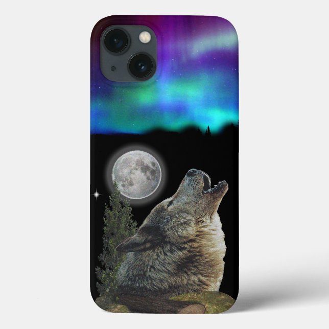 Coques Case-Mate iPhone Loup à l'art de nuit (Verso)