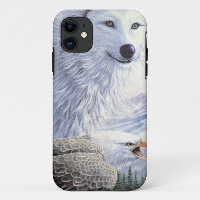 Coques Case-Mate iPhone Loup Aigle Animaux Parc Nature Bureau Art (Dos)