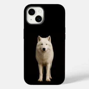 Coque Case-Mate iPhone Loup Arctique Ivoire Black 4 Luxe iPhone 14 Mate