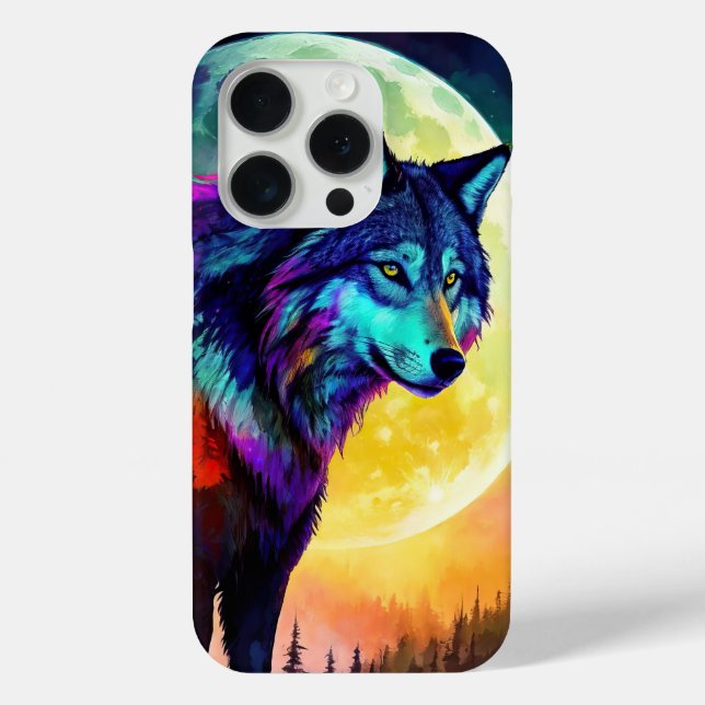 Coques Case-Mate iPhone Loup brillant (Verso)