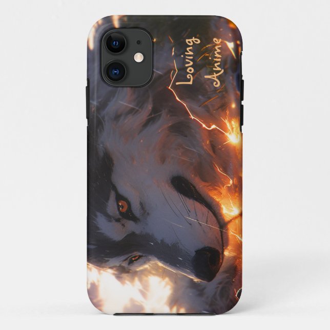 Coques Case-Mate iPhone Loup de style Anime (Dos)