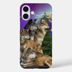 Coque Pour iPhone 16 Plus Loup et lune