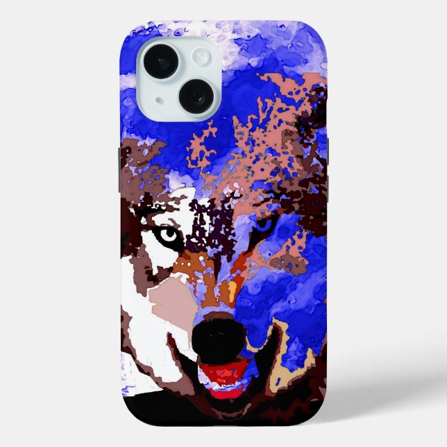 Coques Case-Mate iPhone Loup et Pleine lune (Verso)