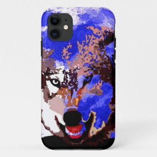 Coque iPhone 11 Loup et Pleine lune