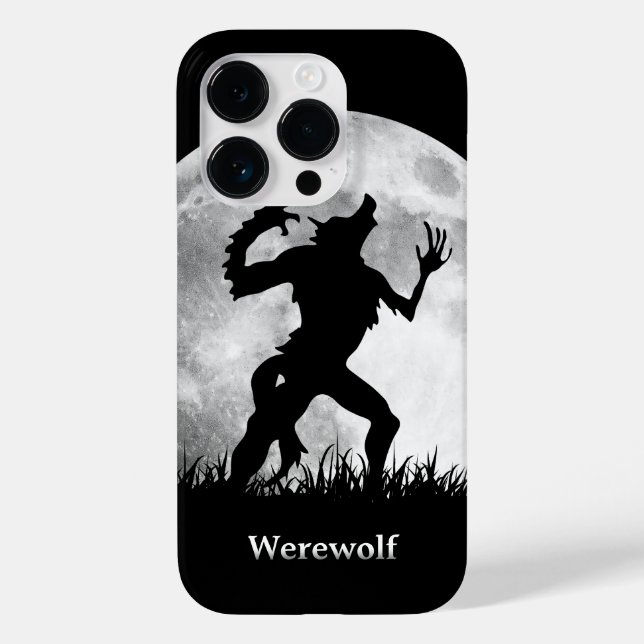Coques Case-Mate iPhone Loup-garou à la Pleine lune - Halloween Cool (Verso)