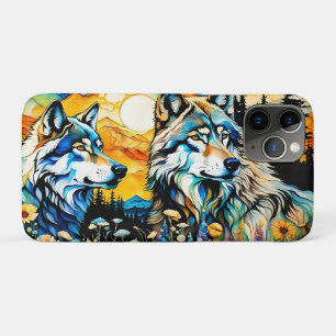 Case-Mate iPhone Case Loup gris et Fleurs sauvages