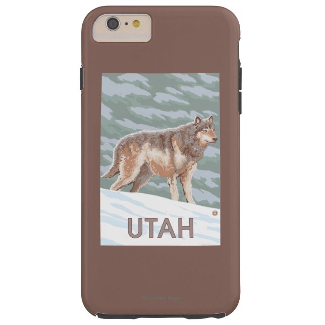 Coques Case-Mate iPhone Loup gris StandingUtah (Dos)
