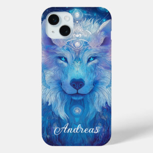 Coque Case-Mate iPhone Loup magique bleu
