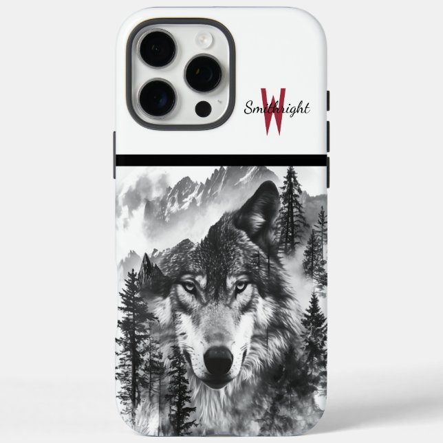 Coques Case-Mate iPhone Loup majestueux émergeant de la forêt brumeuse à l (Verso)