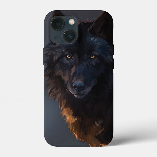 Coques Case-Mate iPhone Loup noir (Verso)