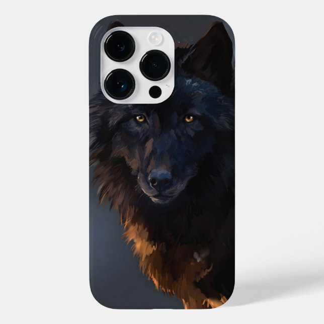 Coques Case-Mate iPhone Loup noir (Verso)