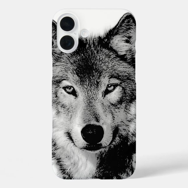 Coques Case-Mate iPhone Loup noir et blanc (Verso)
