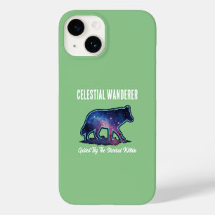 Coque Case-Mate iPhone Loup solitaire silhouette de galaxie