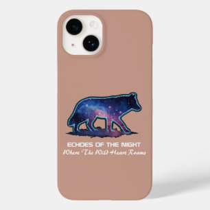 Coque Case-Mate iPhone Loup solitaire silhouette de galaxie (Échos de la 