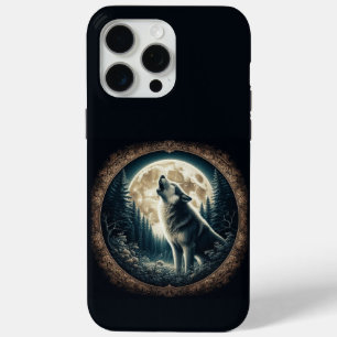 Coque Case-Mate iPhone Loup vintage et lune classique
