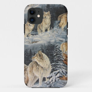 Coque iPhone 11 Loups d'hiver