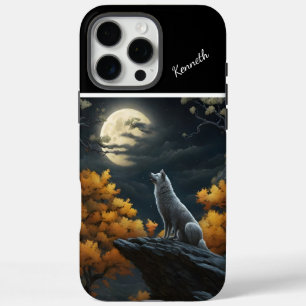 Coque iPhone 16 Pro Max Loups hurlant à la Pleine lune