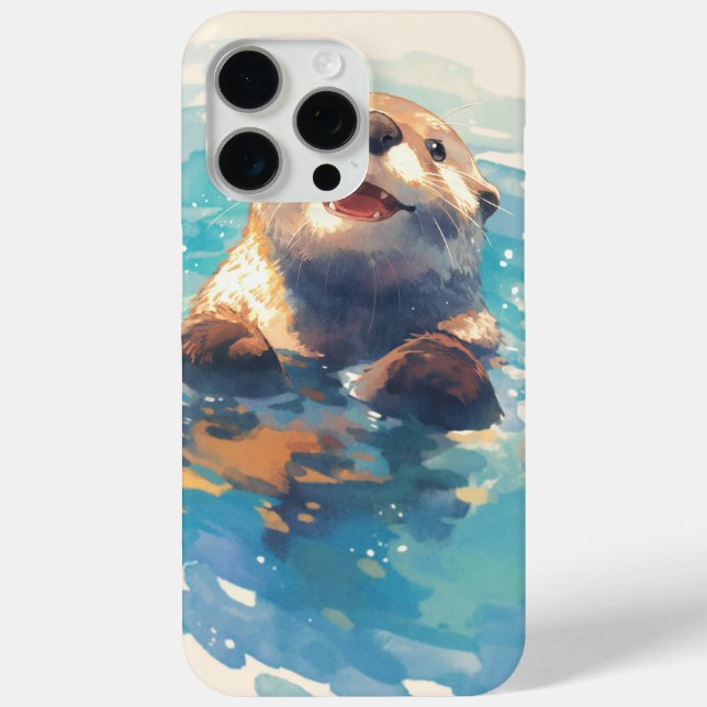 Coques Case-Mate iPhone Loutre éclaboussant à travers la lumière du soleil (Verso)