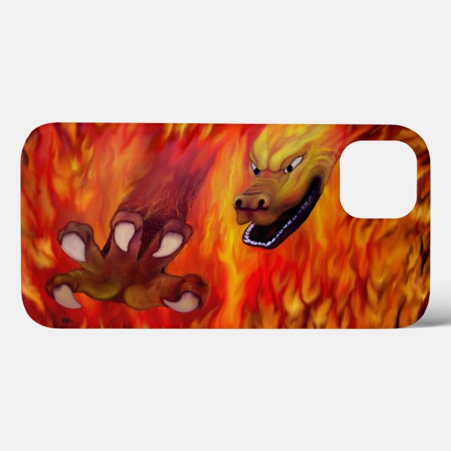 Coques Case-Mate iPhone Louvre rouge dragon (Verso (horizontal))