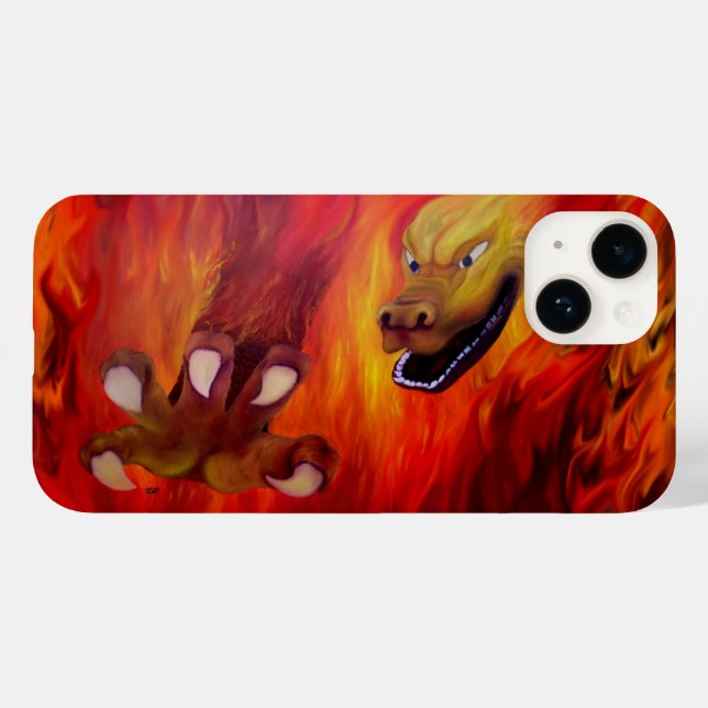 Coques Case-Mate iPhone Louvre rouge dragon (Verso (horizontal))