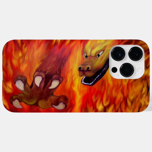 Coques Case-Mate iPhone Louvre rouge dragon (Verso (horizontal))
