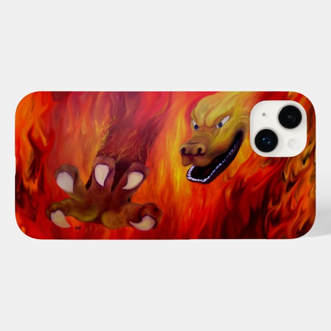 Coques Case-Mate iPhone Louvre rouge dragon (Verso (horizontal))