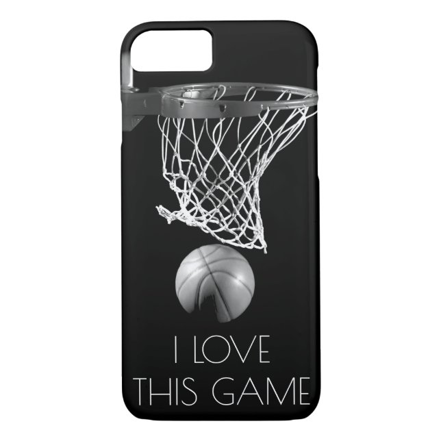 Coques Case-Mate iPhone Love Basketball Jeu noir & blanc (Dos)