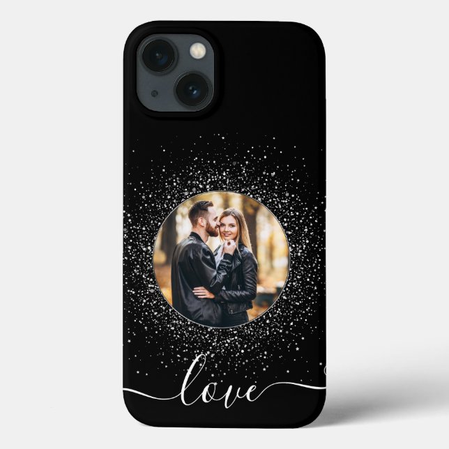 Coques Case-Mate iPhone LOVE Custom Photo Black (Verso)