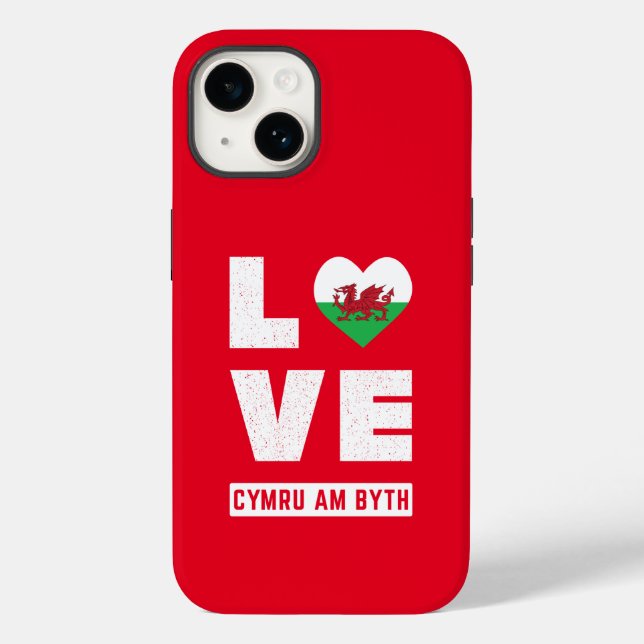Coques Case-Mate iPhone Love Cymru Am Byth Wales Drapeau Gallois Racines V (Verso)