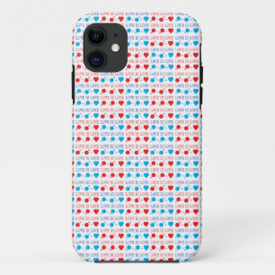 Coques Pour iPhone LOVE est une citation LOVE en rouge et bleu