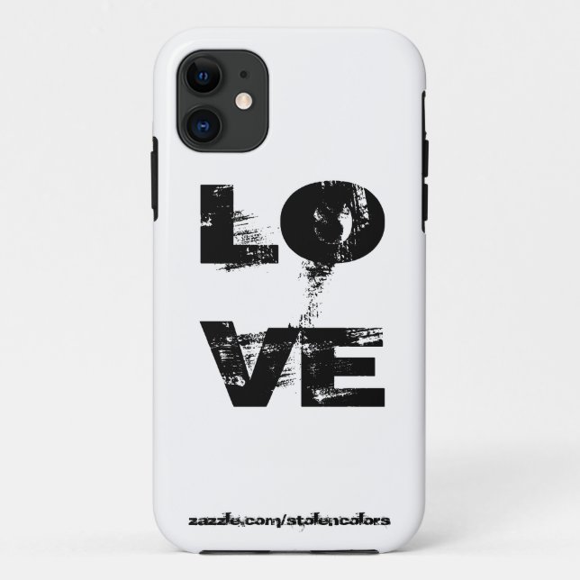 Coques Case-Mate iPhone Love Iphone Noir et Blanc (Dos)