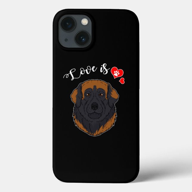 Coques Case-Mate iPhone Love Leonberger Propriétaire Chien Paw Heart Cadea (Verso)