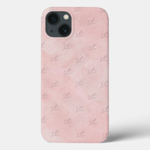 Etui iPhone 13 LOVE on Faded Pink