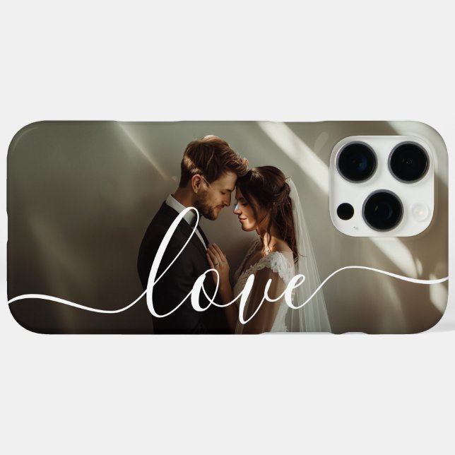 Coques Case-Mate iPhone 'Love' Photo couple personnalisée (Verso (horizontal))