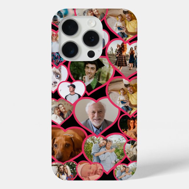 Coques Case-Mate iPhone Love Red Heart | Collage et texte de 19 photos per (Verso)