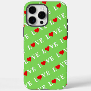 Coque iPhone 16 Pro Max LOVE Trending Lime Green Moderne Élégant