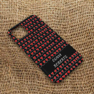 Coque Case-Mate iPhone Loves élégant Red Hearts Motif Personnalisé