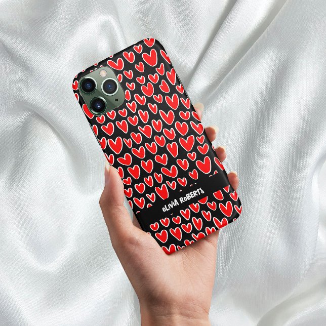 Coques Case-Mate iPhone Loves élégant Red Hearts Motif Personnalisé (Créateur téléchargé)