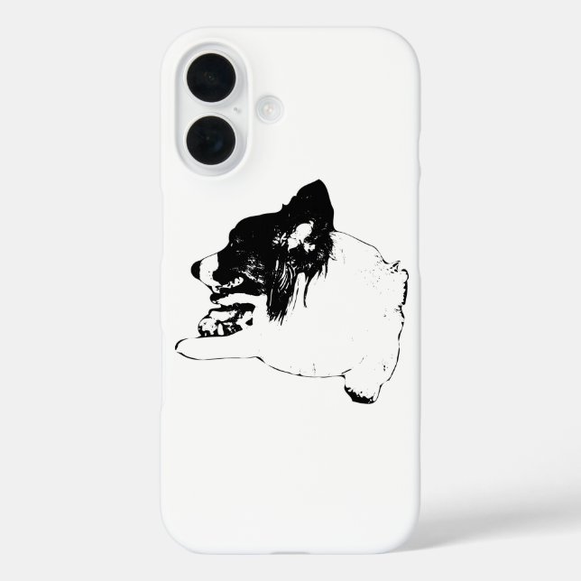 Coques Case-Mate iPhone : Loyal Corgi Guardian en encre (Verso)