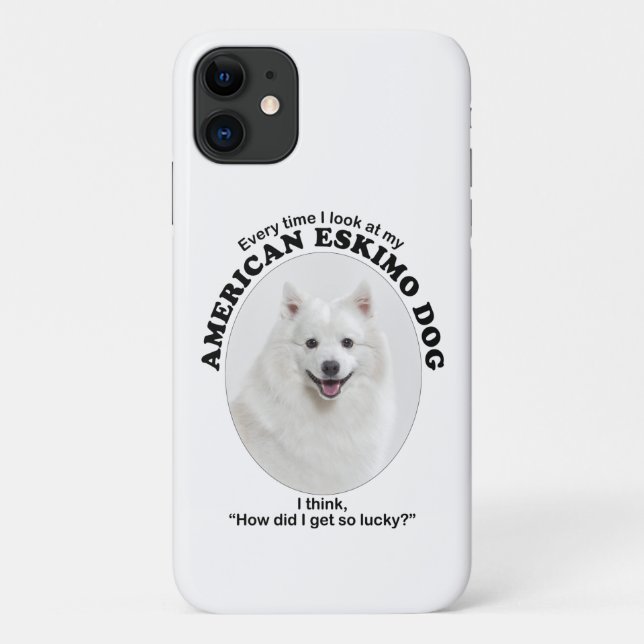 Coques Case-Mate iPhone Lucky American Eskimo Chien (Dos)