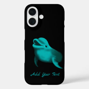 Coque Pour iPhone 16 Lucky Dolphin - Ajouter votre texte