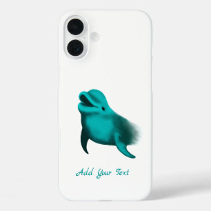 Coque Pour iPhone 16 Plus Lucky Dolphin - Ajouter votre texte