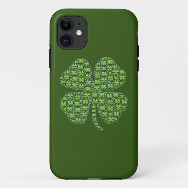 Coques Case-Mate iPhone Lucky Irish Clover Dark Green (Dos)