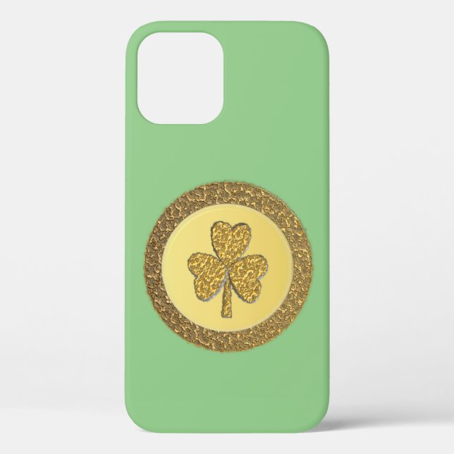Coques Case-Mate iPhone Lucky Irish Shamrock Gold Coin (Verso)