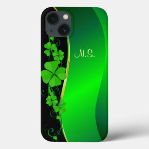Coques Pour iPhone Lucky Shamrock Faux glitter