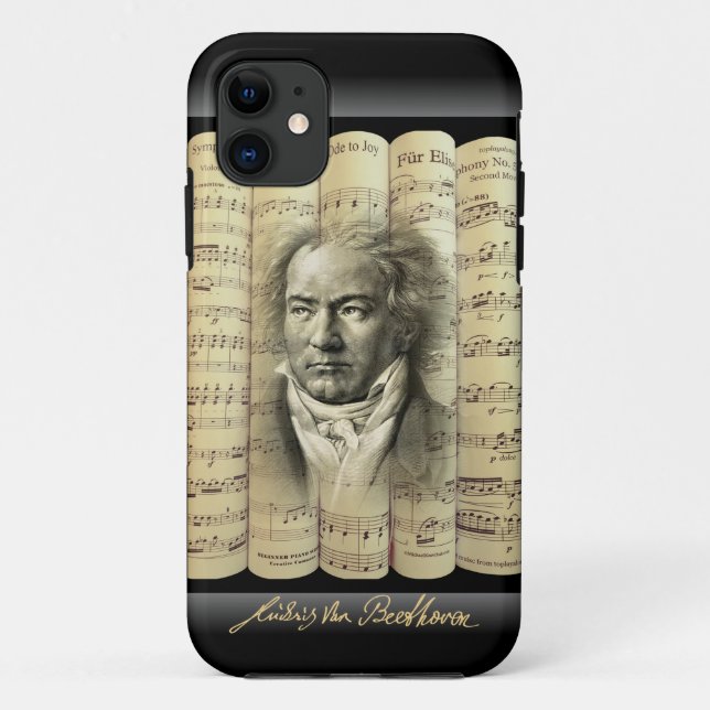 Coques Case-Mate iPhone Ludwig van Beethoven~Rolled Classic Sheet Music~ (Dos)