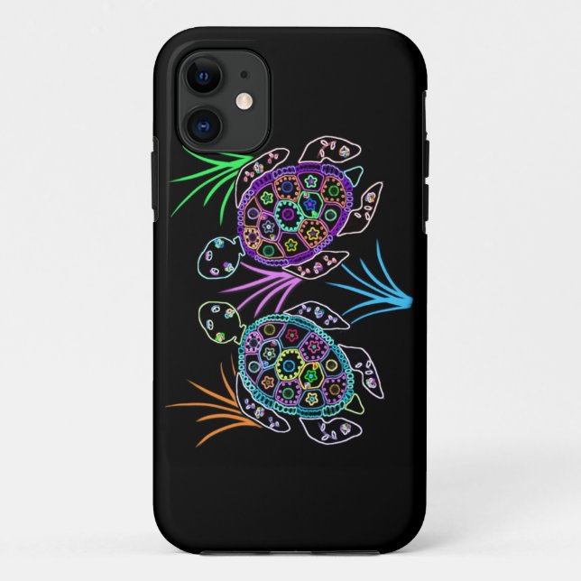 Coques Case-Mate iPhone Lueur de la tortue de mer (Dos)